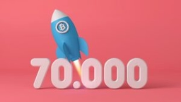 Bitcoin schiet voorbij 70.000 dollar na stijging van 4,8%